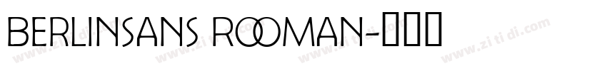 Berlinsans Roman字体转换